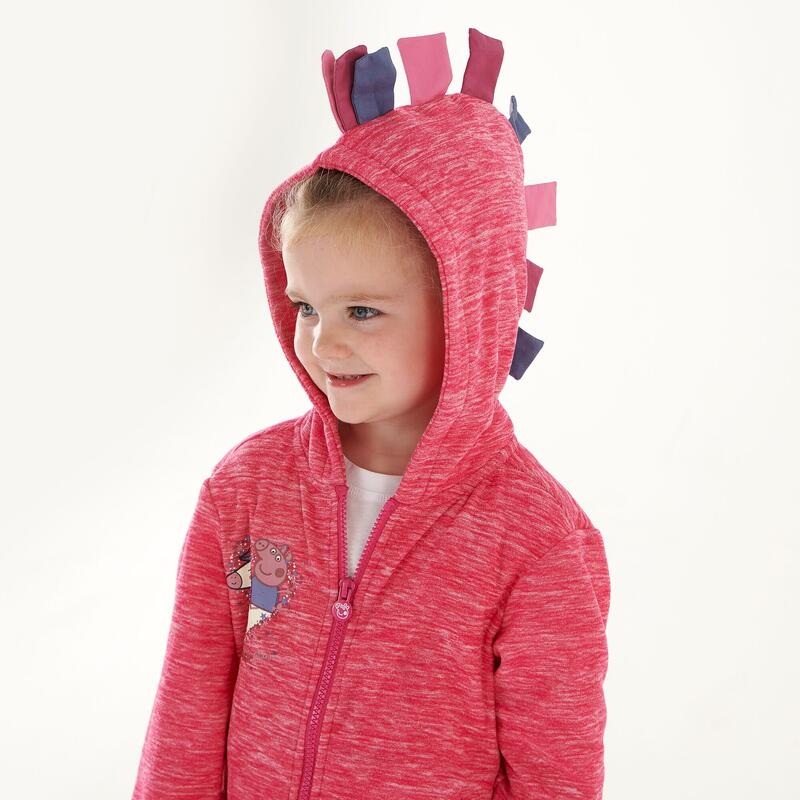 Kinder/Kids Peppa Pig Marl Fleece Full Zip Hoodie (Roze Fusie)