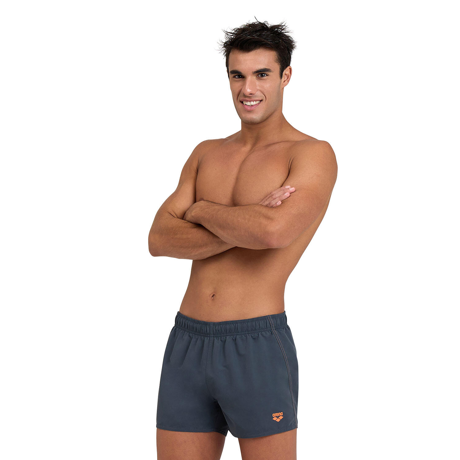 Arena - Shorts De Bain Homme - Fundamentals X-short R - Maillot De Bain 1 Pièce - Gris|orange - 52 2xl - Decathlon