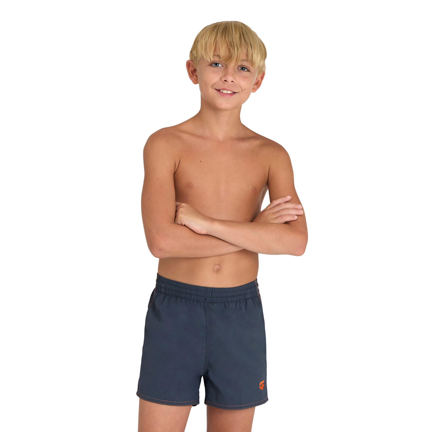 Arena - Shorts De Bain Garçon - Bywayx Youth R - Maillot De Bain 1 Pièce - Gris|orange - Decathlon