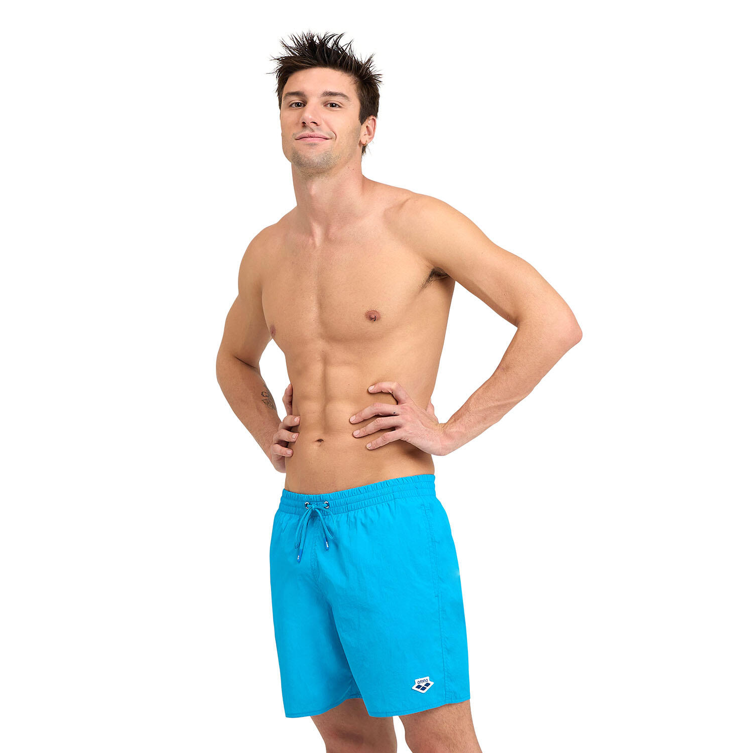 Arena - Shorts De Bain Homme - Icons Solid - Maillot De Bain 1 Pièce - Bleu - S - Decathlon