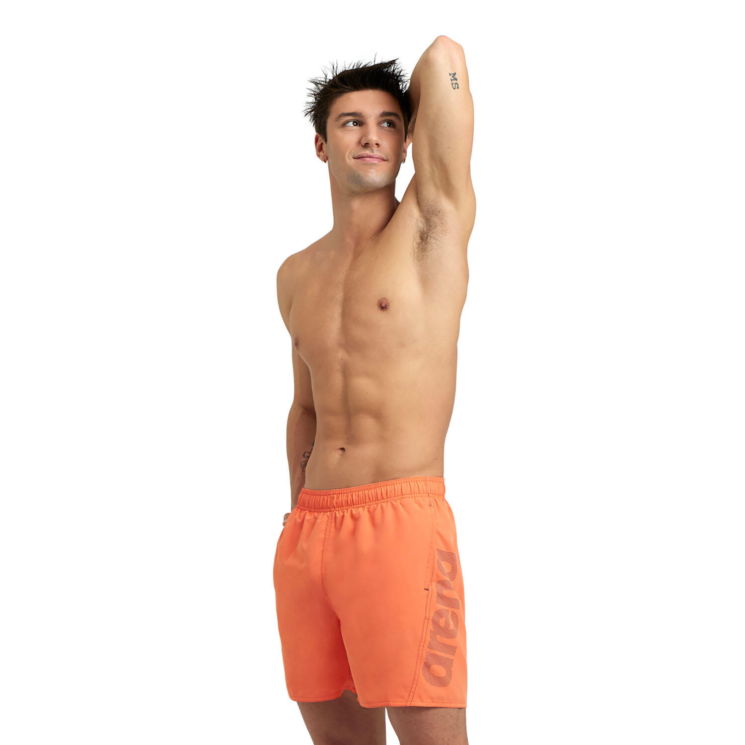 Arena - Shorts De Bain Homme - Fundamentals Logo R - Maillot De Bain 1 Pièce - Gris|orange - 52 2xl - Decathlon
