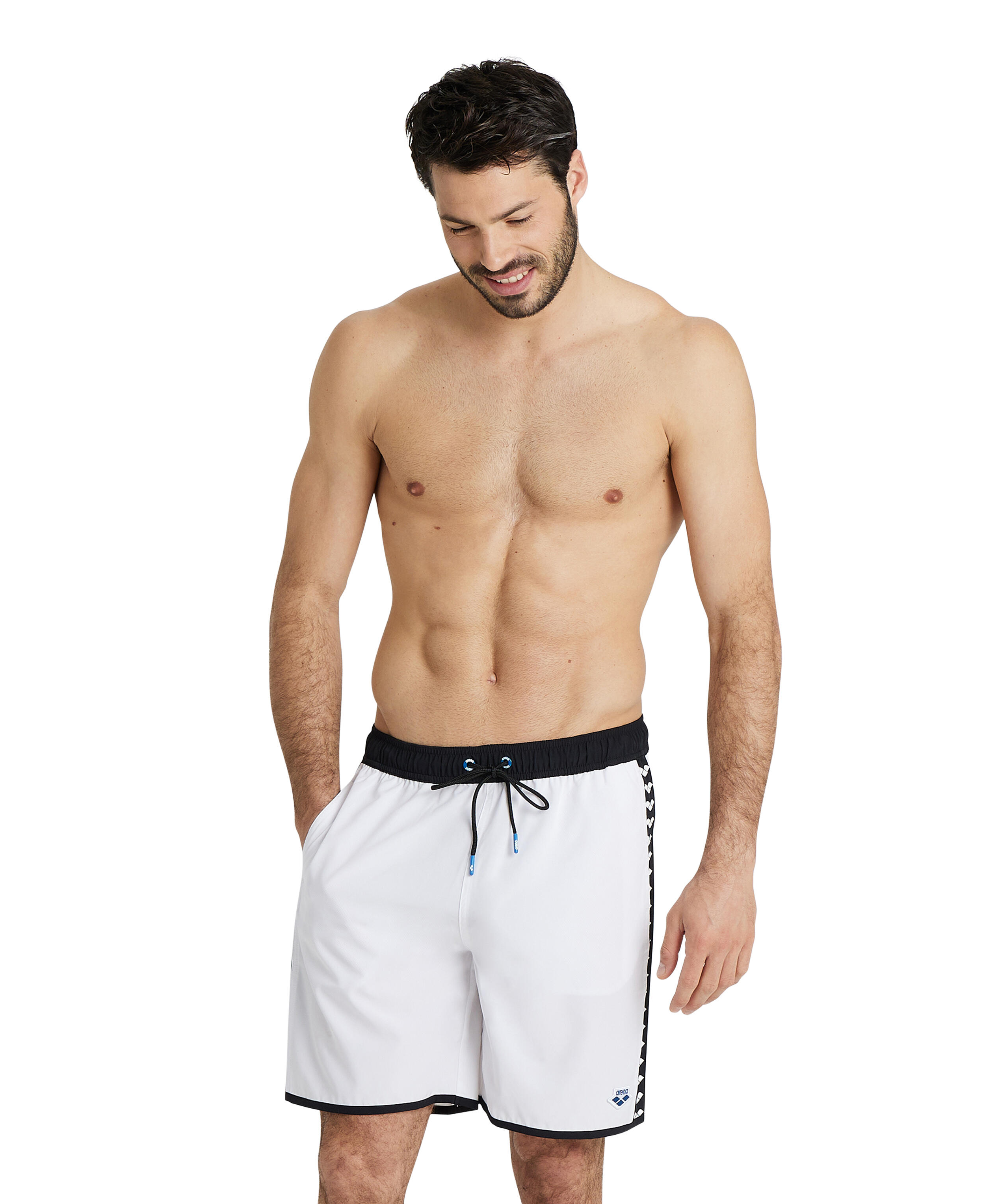 Arena Calções De Banho Icons Team Stripe Branco da Decathlon