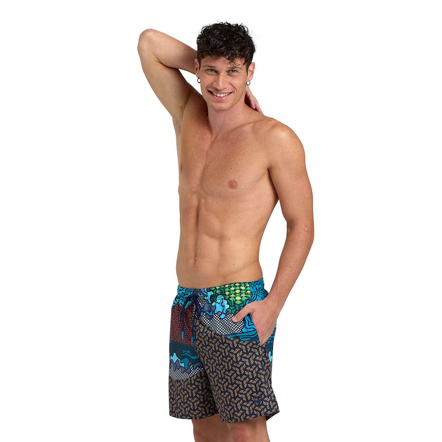 Arena - Shorts De Bain Homme - Boxer Placed - Maillot De Bain 1 Pièce - Vert - 42 M/l - Decathlon
