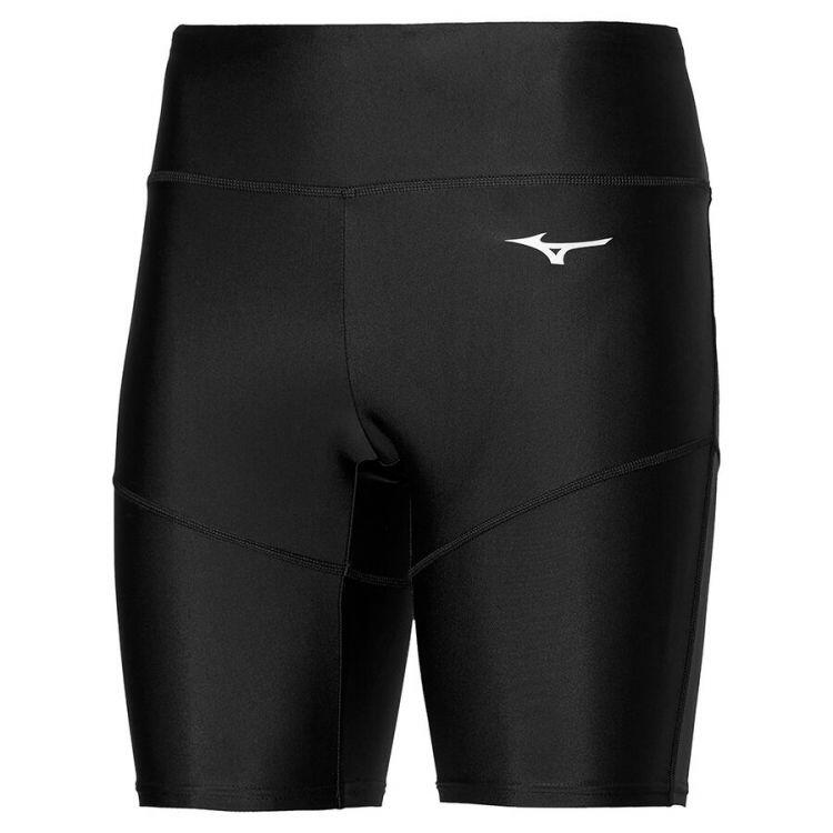 Legginsy do biegania damskie Mizuno Core Mid Tights krótkie 1/3