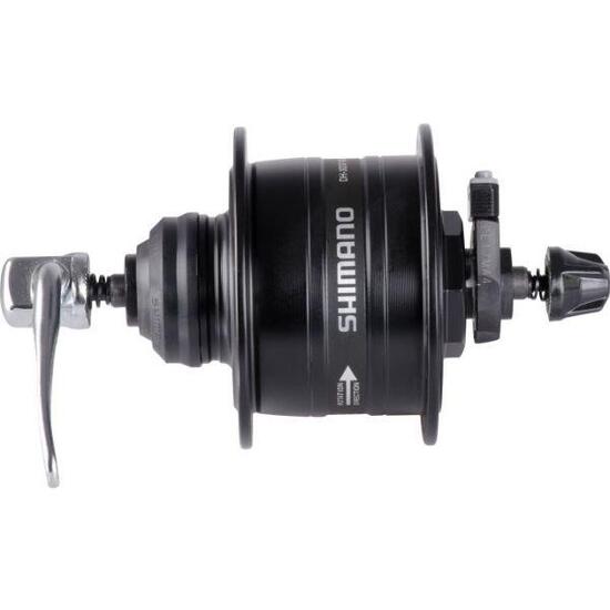 Shimano DH-3D37-QR piasta dynamo 3W 32 otwory Center Lock szybkozamykacz czarna