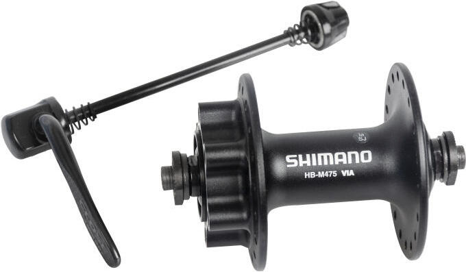 SHIMANO Mozzo anteriore Shimano FH-M475 Deore, 36 fori, fissaggio disco 6 bulloni, nero.