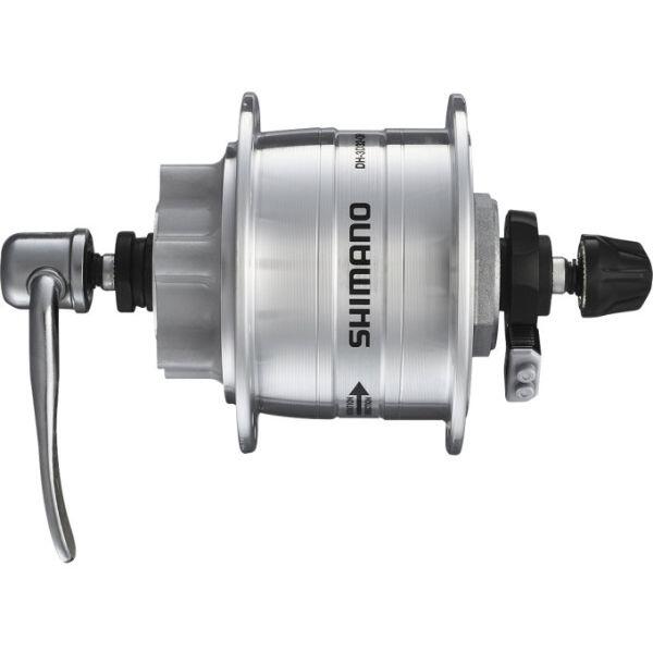 SHIMANO Mozzo dinamo Shimano DH-3D32 3 W 36 fori attacco 6 bulloni QR argento.