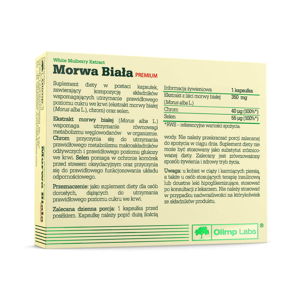 Morwa Biała Premium Olimp - 30 Kapsułek