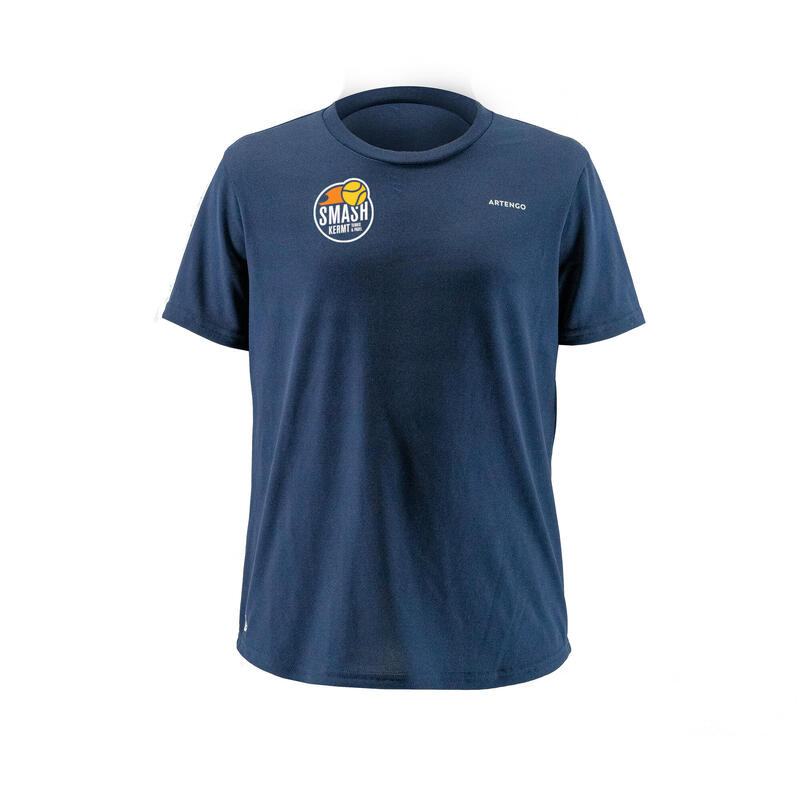 Tennisshirt voor kinderen marineblauw Tc Smash Kermt 131-140CM