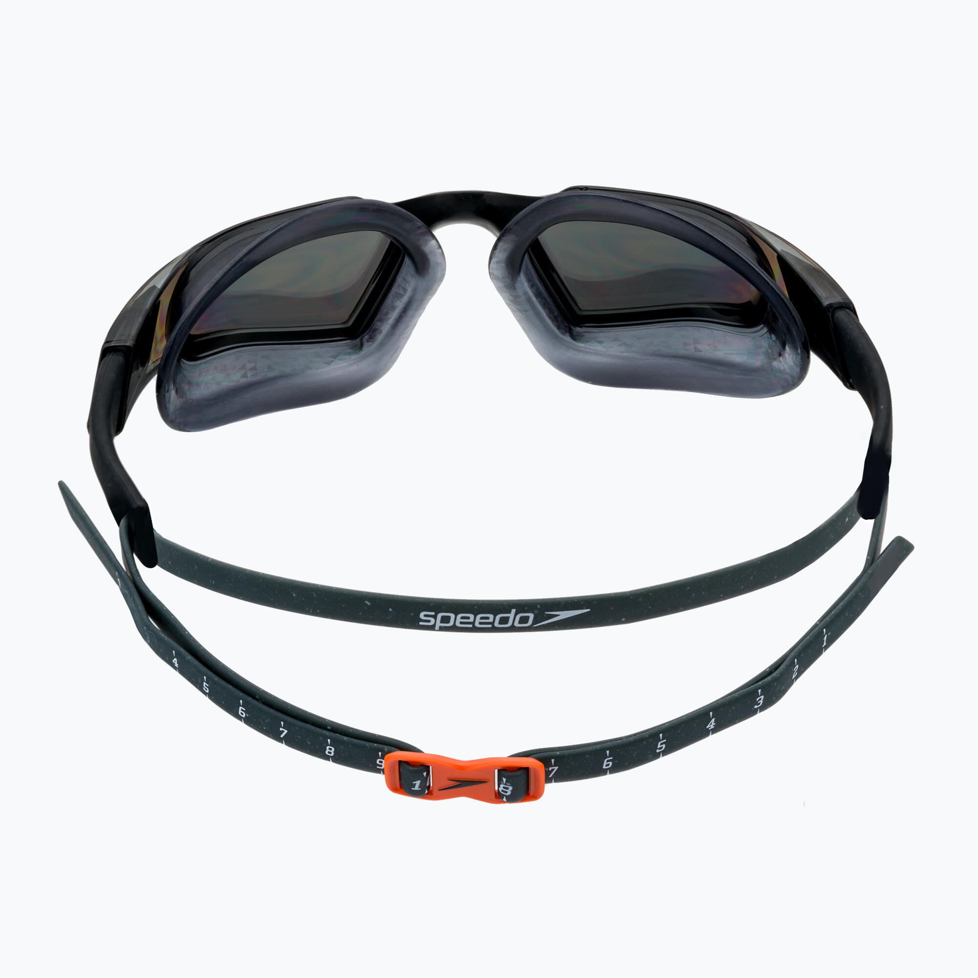 Speedo Aquapulse Pro Mirrored Goggles - Oxid Grey/ Black/ Orange Gold 5/5