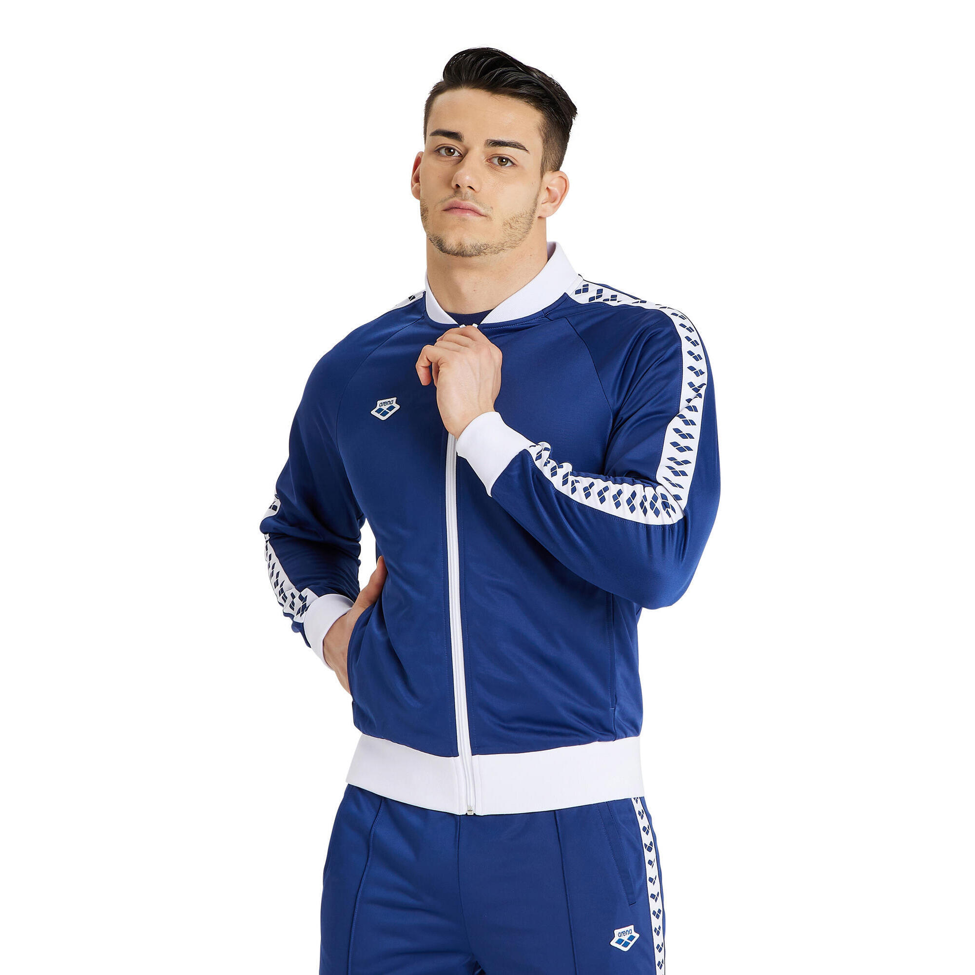 Arena - Veste De Running Et Gym Homme - Relax Iv Team - Veste - Blanc|bleu - 52 2xl - Decathlon