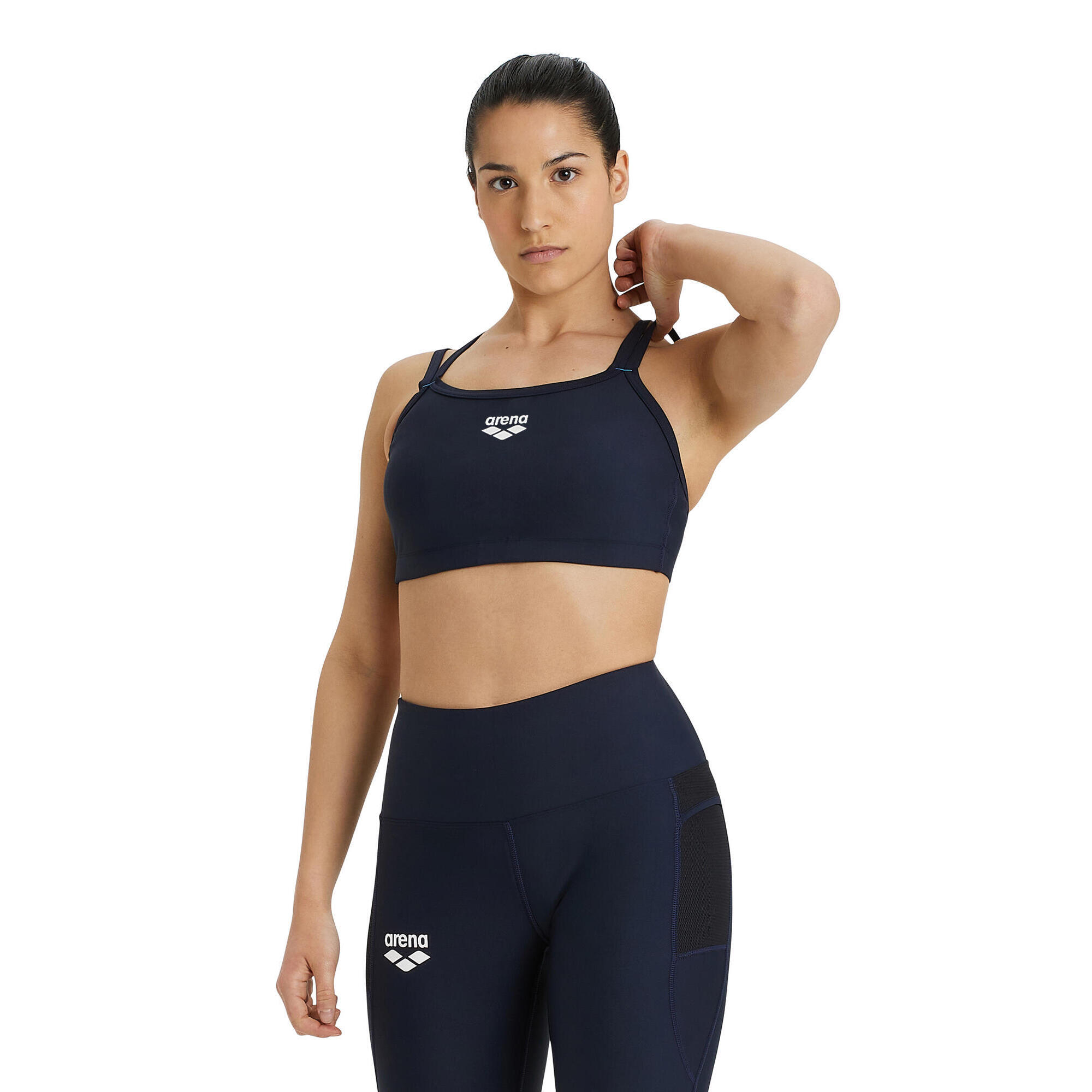 Arena - Brassière De Running Et Gym Femme - Solid - Brassière - Bleu - 36 Xs - Decathlon