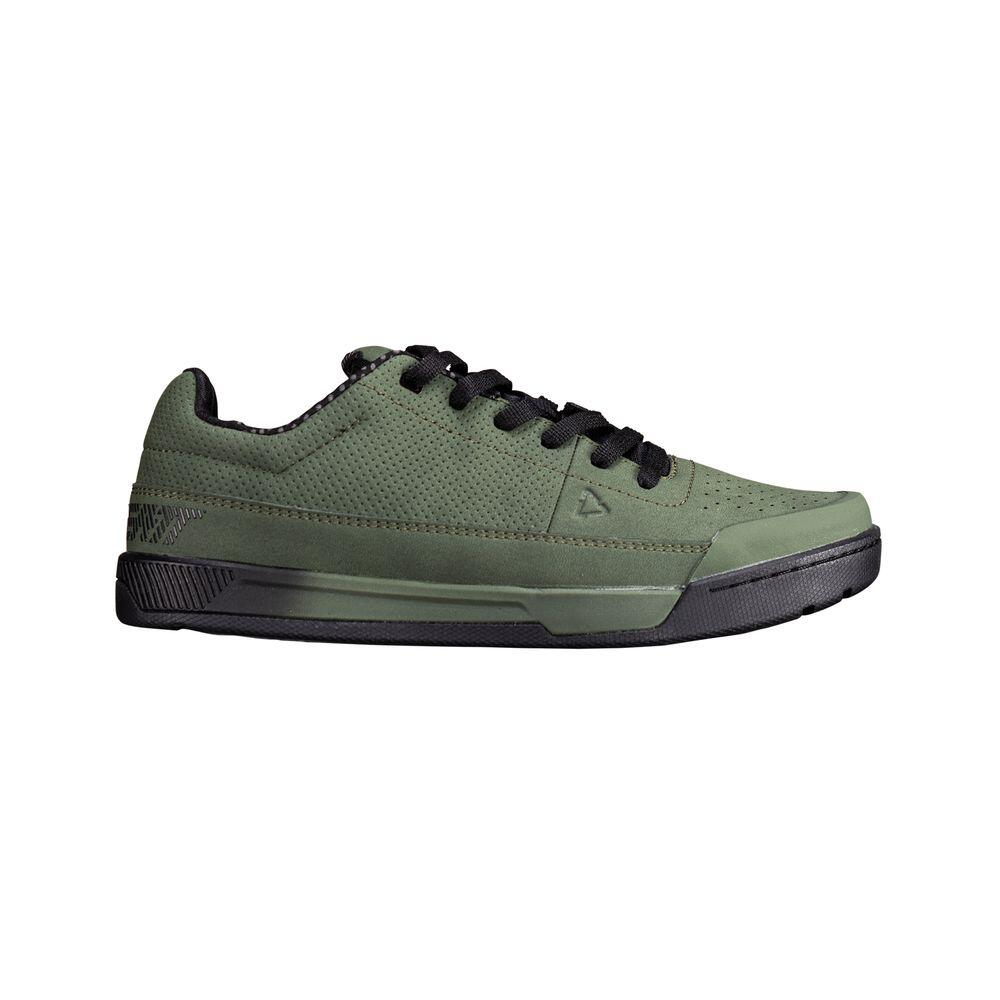 LEATT Scarpe MTB Flat 2.0 con Pattern WaffleGrip PRO Verde Uomo
