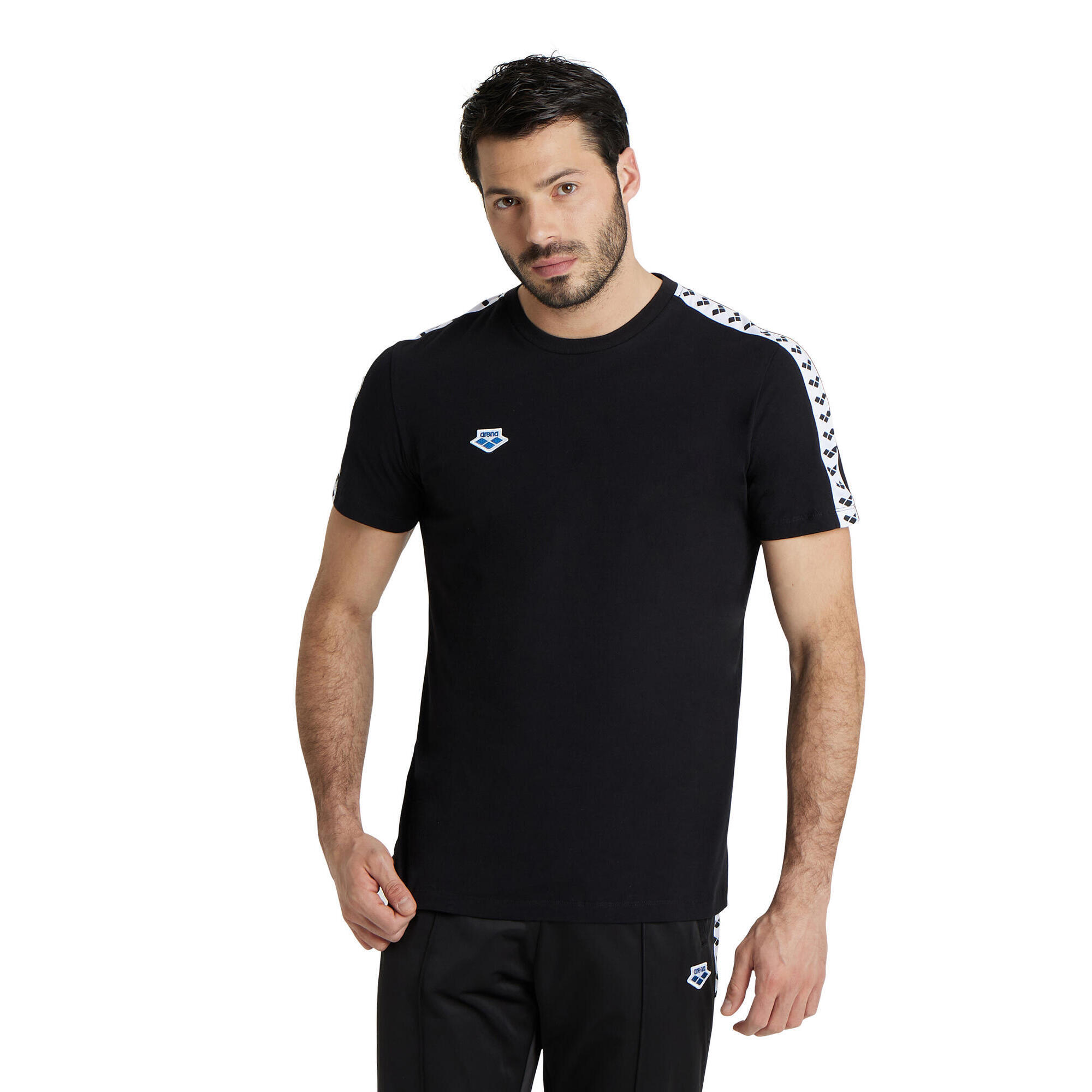 Arena - T-shirt De Running Et Gym Homme - Team - T-shirt Manches Courtes - Blanc|noir - 36 Xs - Decathlon