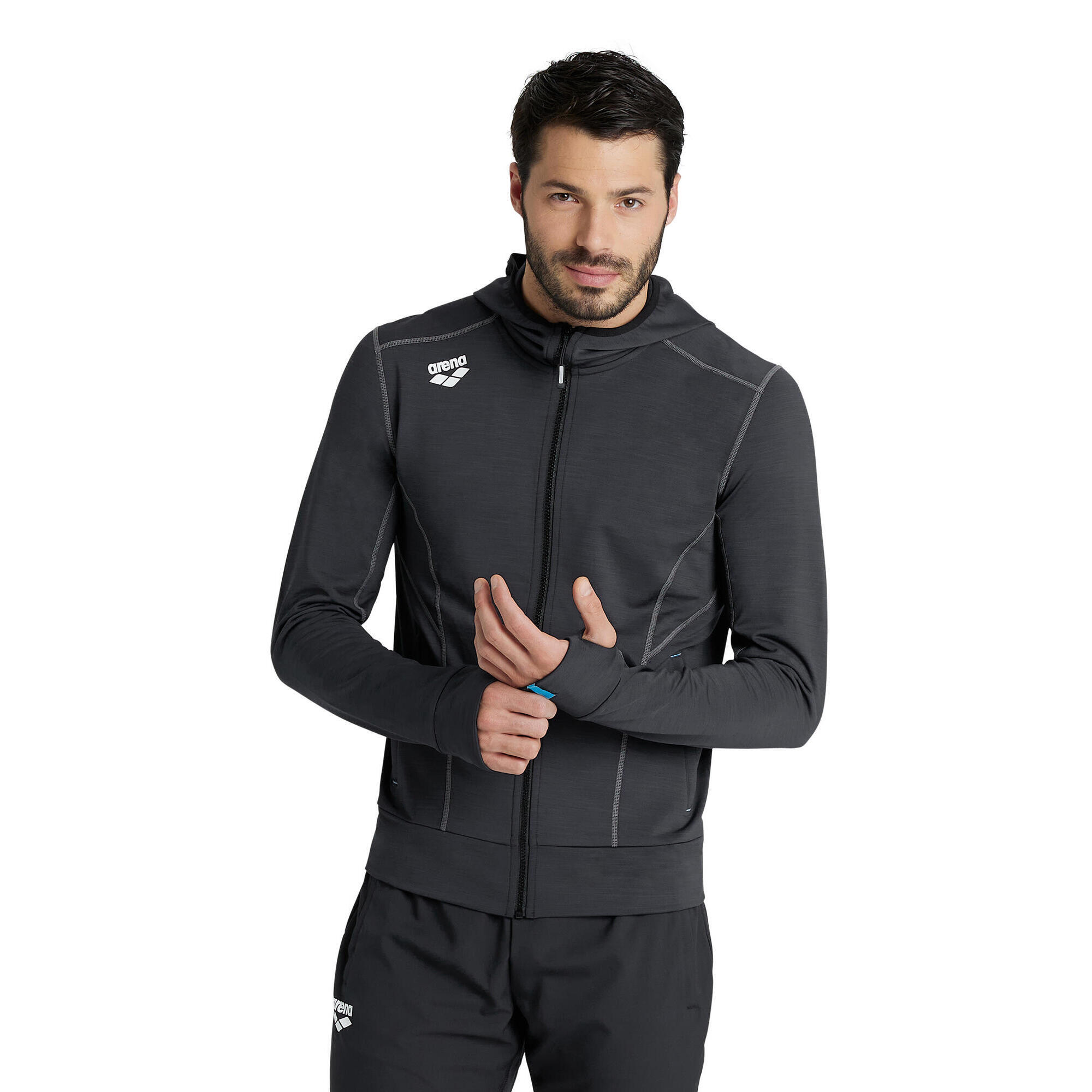 Arena - Veste De Running Et Gym  Homme - Spacer Logo - Veste - Noir - S - Decathlon
