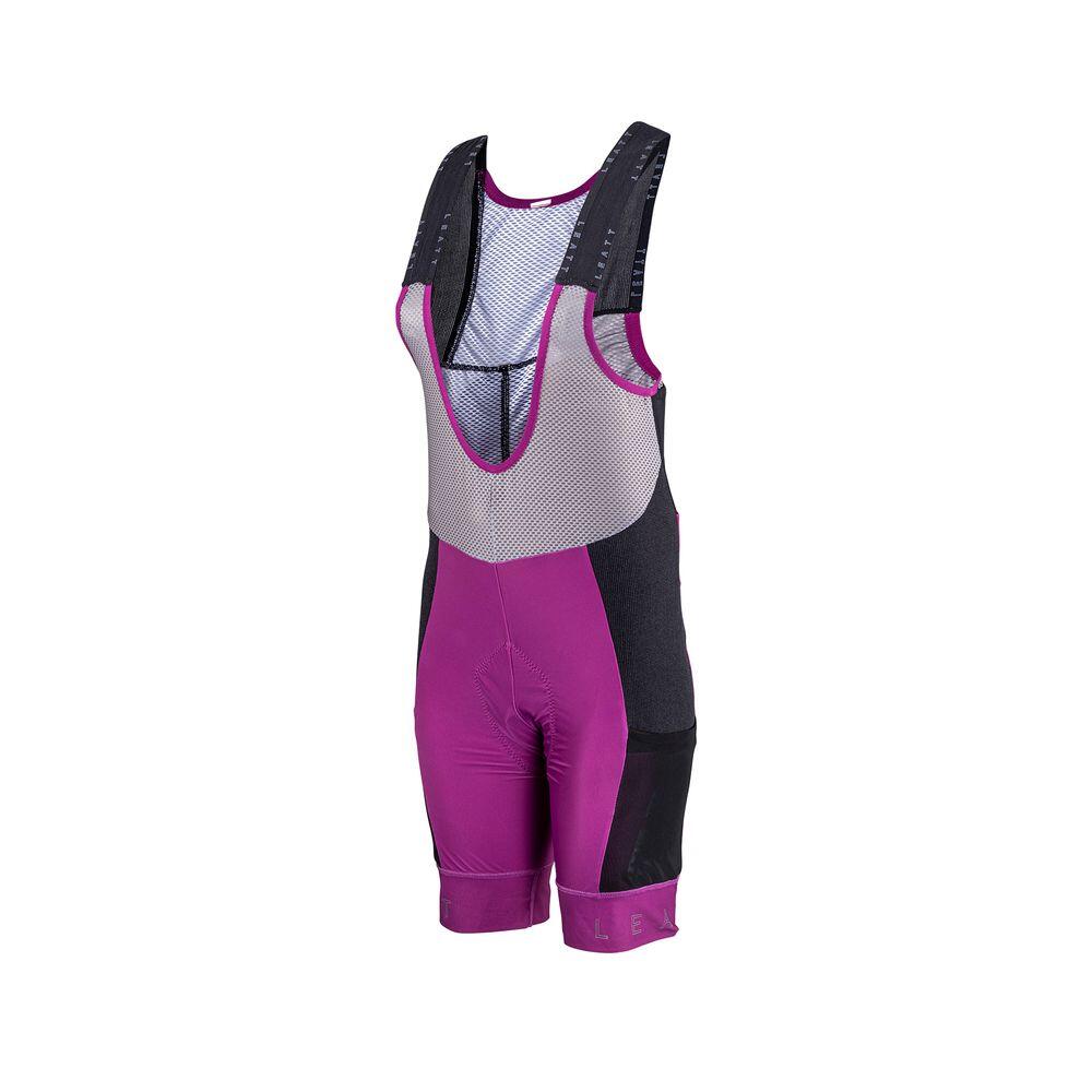 Cuissard à bretelles VTT Endurance 5.0 violet pour femme 3/6