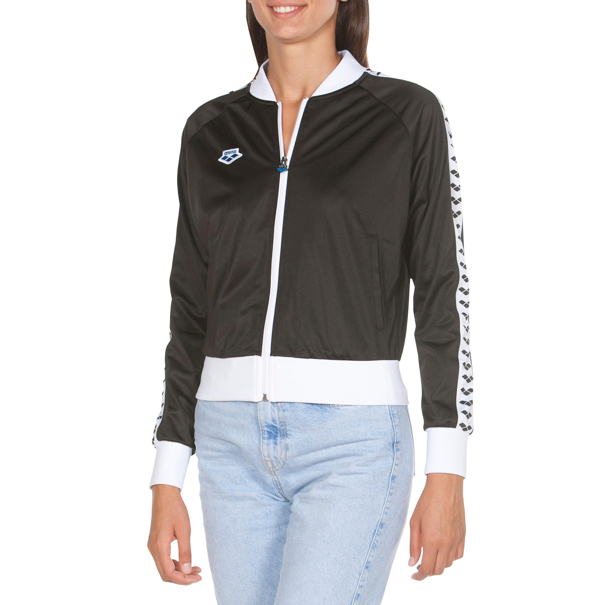 Arena - Veste De Running Et Gym  Femme - Relax Iv Team - Veste - Blanc|noir - 48 Xl - Decathlon