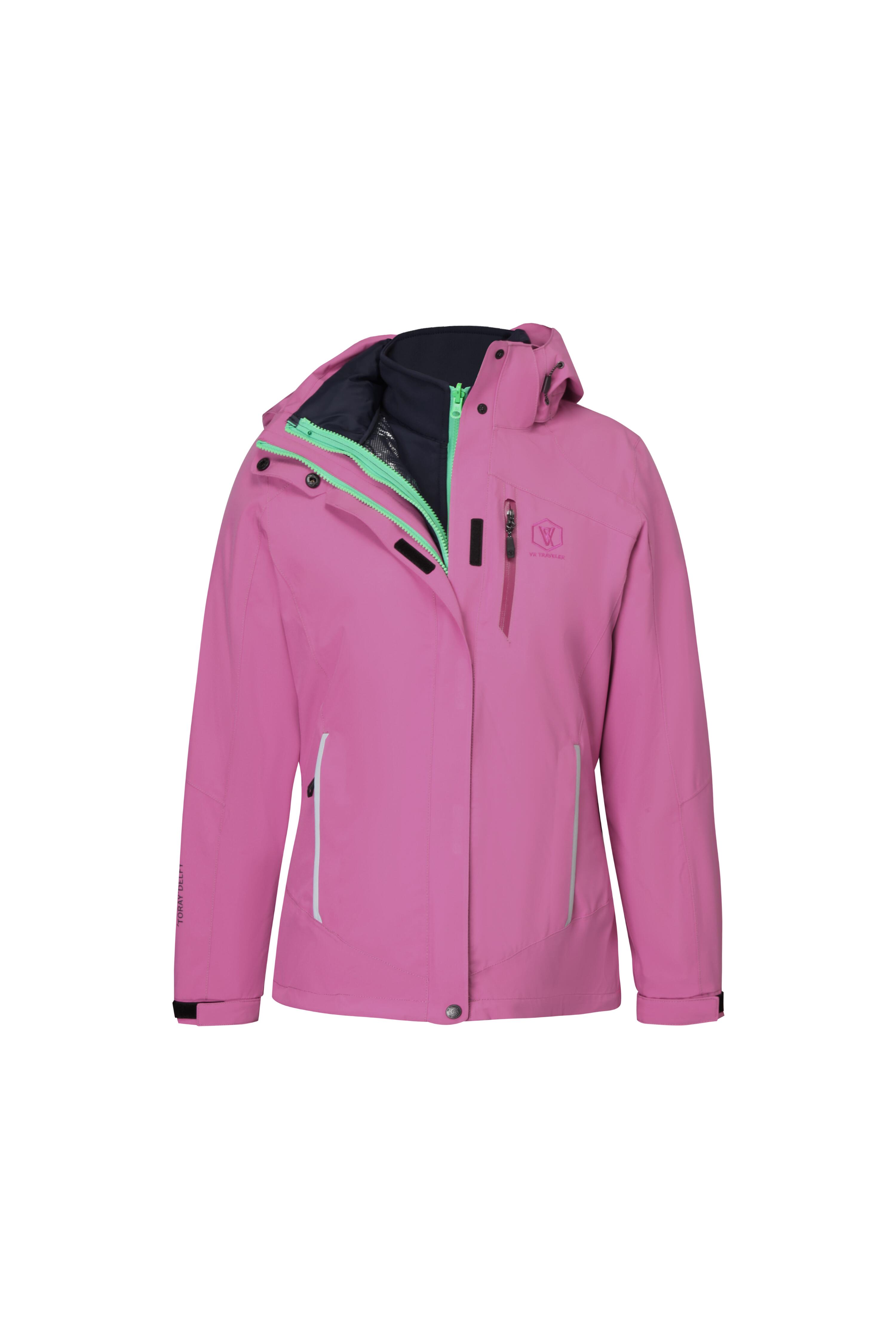 Women 7 in 1 Waterproof Down Softshell Jacket - Deep Purple Women 7 in 1 Waterproof Down Softshell Jacket - Deep Purple