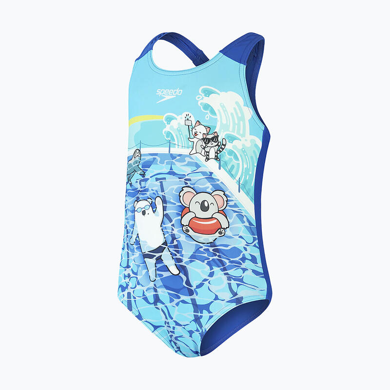 Costum de baie Speedo cu imprimeu digital dintr-o bucată pentru copii