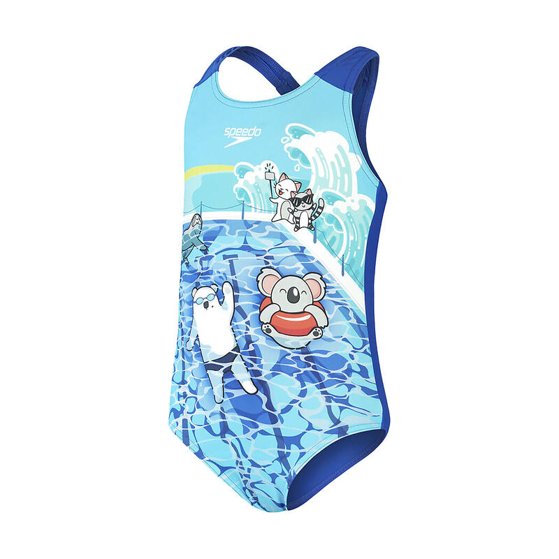 Costum de baie Speedo cu imprimeu digital dintr-o bucată pentru copii