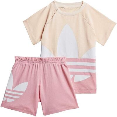 Completino bambina adidas large trefoil short tee set- gd2651