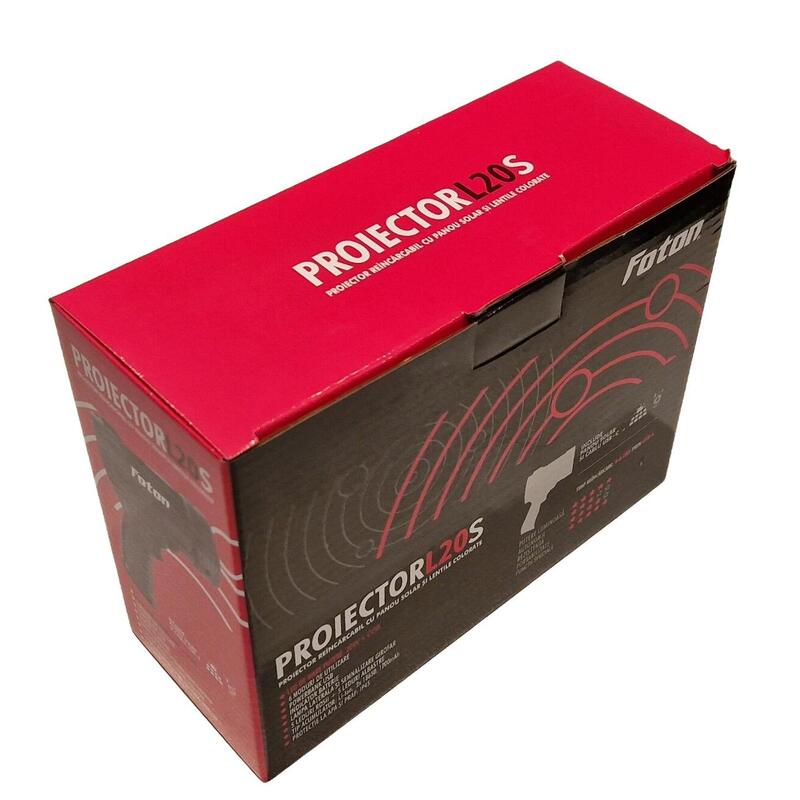 Proiector reincarcabil multifunctional Foton L20S LED cu panou solar