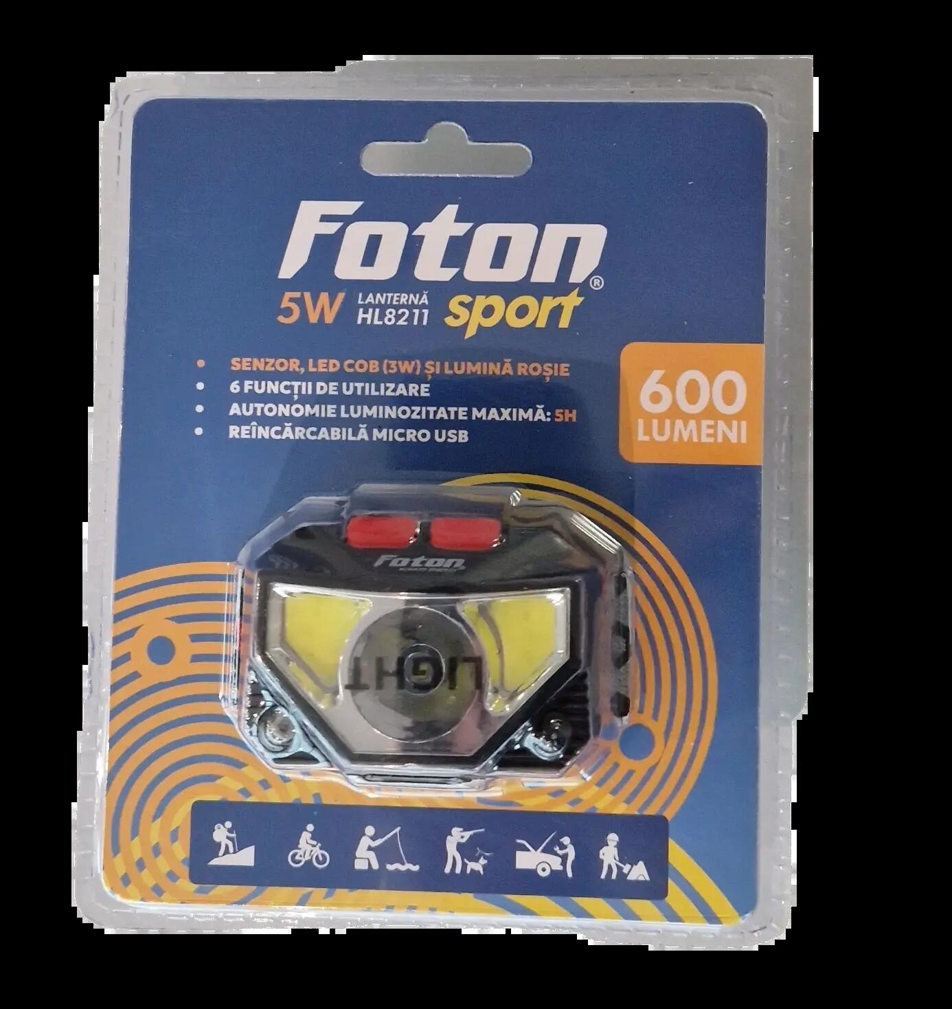 Lanterna frontala Foton Sport HL8211 cu senzor miscare 3/7