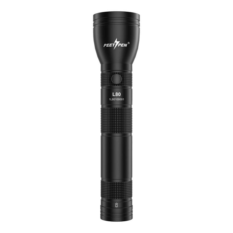 Lanternă PEETPEN L80, 1500 lumeni,  reîncărcabilă, impermeabilă IPX4