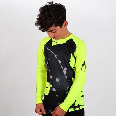 Maglia da portiere Graffiti per bambini con protezioni Lime