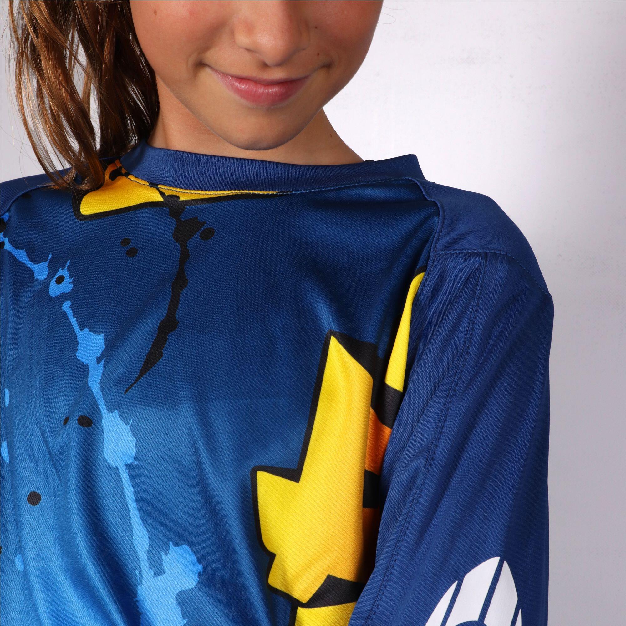 Jersey de Portero Infantil Graffiti con Protecciones Azul 2/7