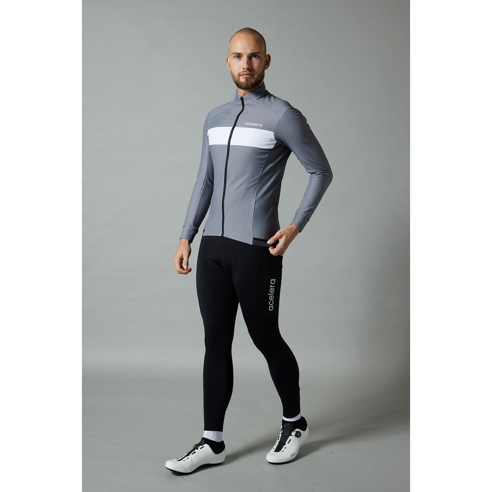 Maillot velo route hiver homme Impermeable coupe vent Vetements velo ACELERA Decathlon