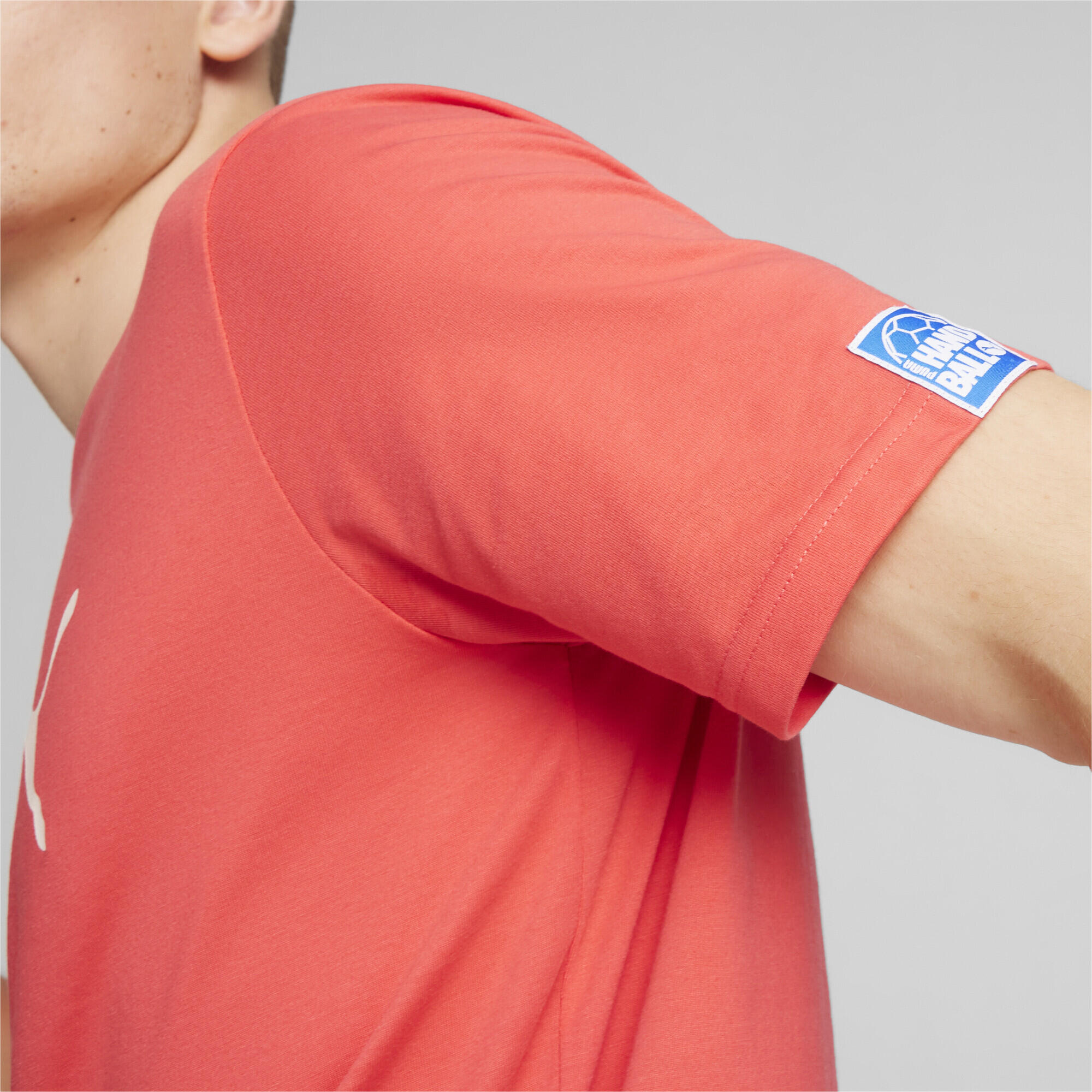 T-shirt per pallamano da uomo PUMA Active Red Sugared Almond Beige 3/6