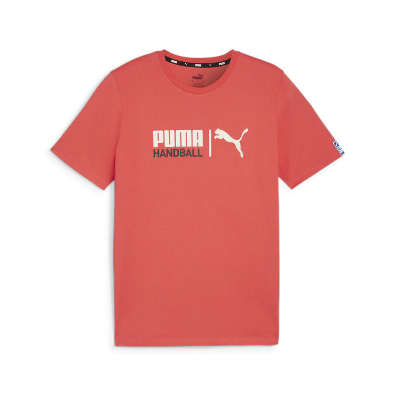 Handbal-T-shirt voor heren PUMA Active Red Sugared Almond Beige
