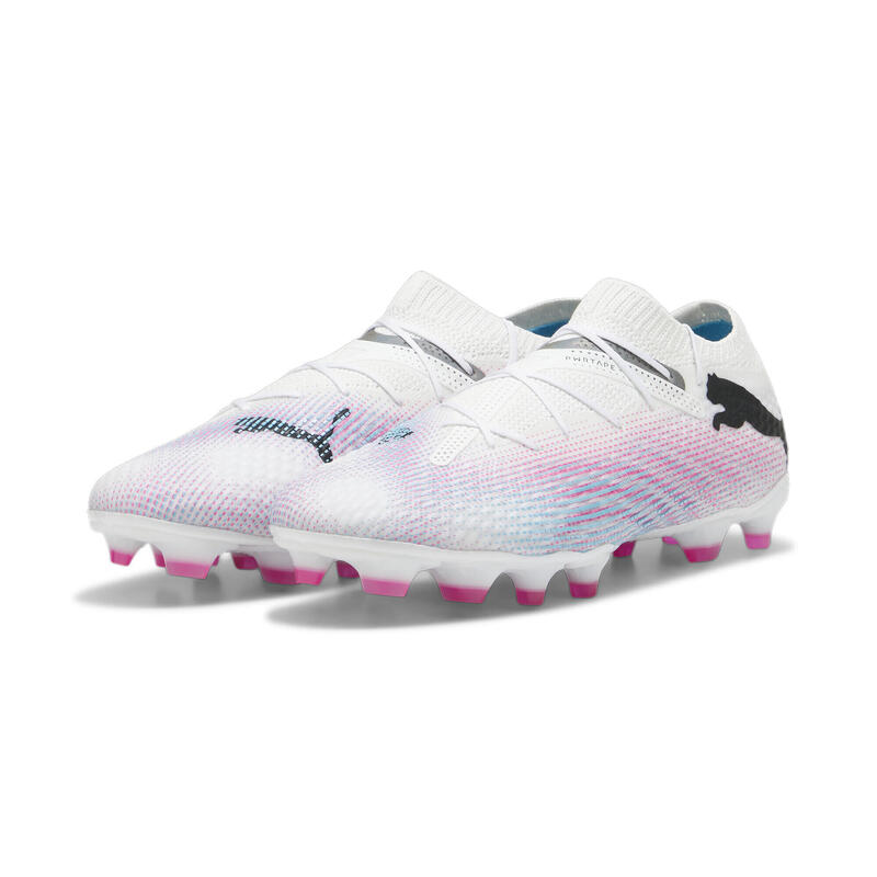 Botas de fútbol FUTURE 7 PRO+ FG/AG PUMA White Black Poison Pink