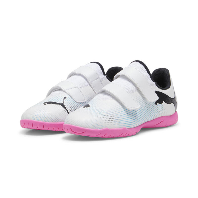 FUTURE 7 PLAY IT voetbalschoenen voor jongeren PUMA White Black Poison Pink