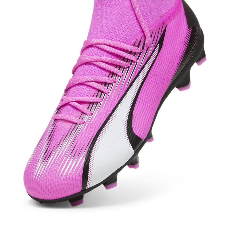 Scarpe da calcio ULTRA PRO FG/AG da ragazzi PUMA Poison Pink White Black