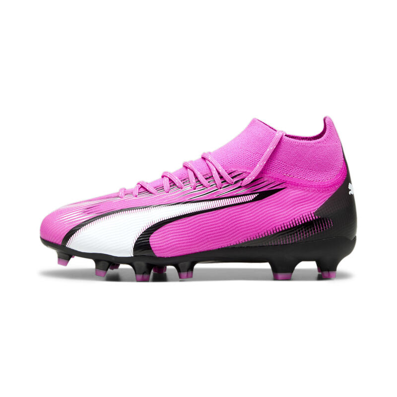 Scarpe da calcio ULTRA PRO FG/AG da ragazzi PUMA Poison Pink White Black