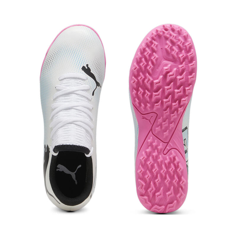 FUTURE 7 PLAY TT Fußballschuhe Kinder PUMA White Black Poison Pink