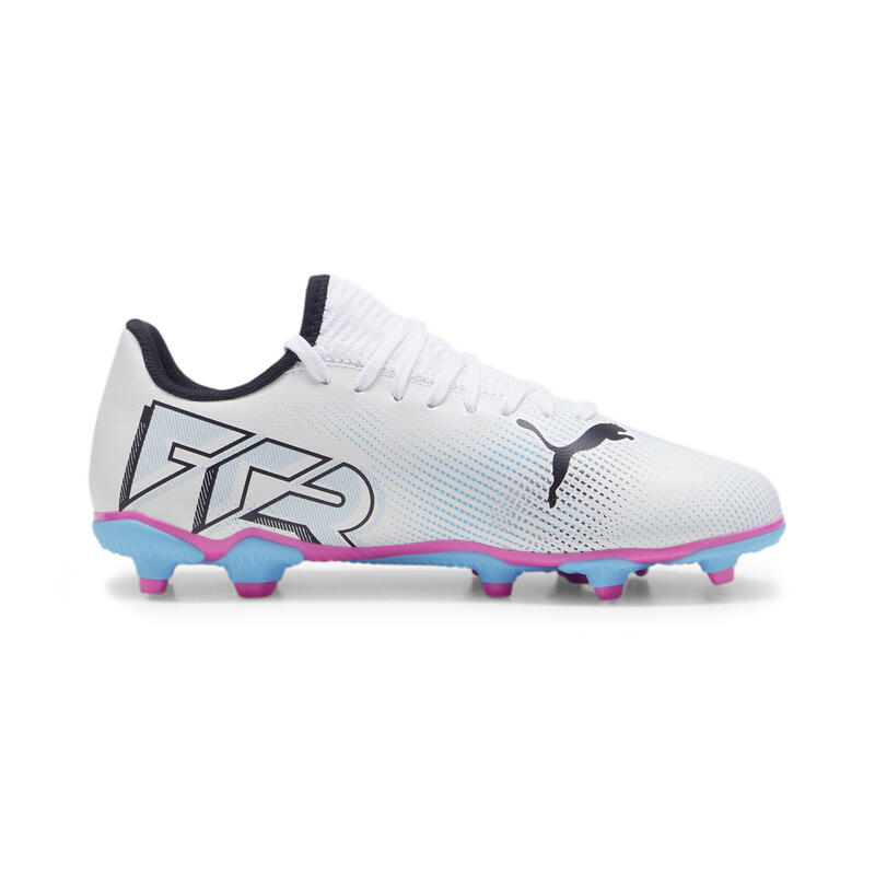 FUTURE 7 PLAY FG/AG Fußballschuhe Kinder PUMA White Black Poison Pink