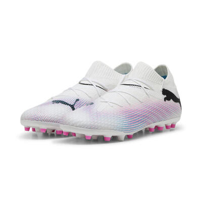Future 7 pro mg voetbalschoenen puma white black poison pink