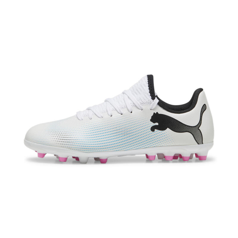 FUTURE 7 PLAY MG Fußballschuhe Jugendliche PUMA White Black Poison Pink