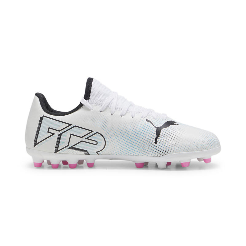 Scarpe da calcio FUTURE 7 PLAY MG da ragazzi PUMA White Black Poison Pink