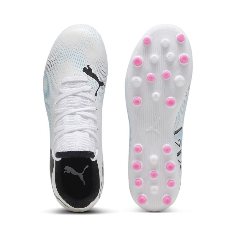 Scarpe da calcio FUTURE 7 PLAY MG da ragazzi PUMA White Black Poison Pink