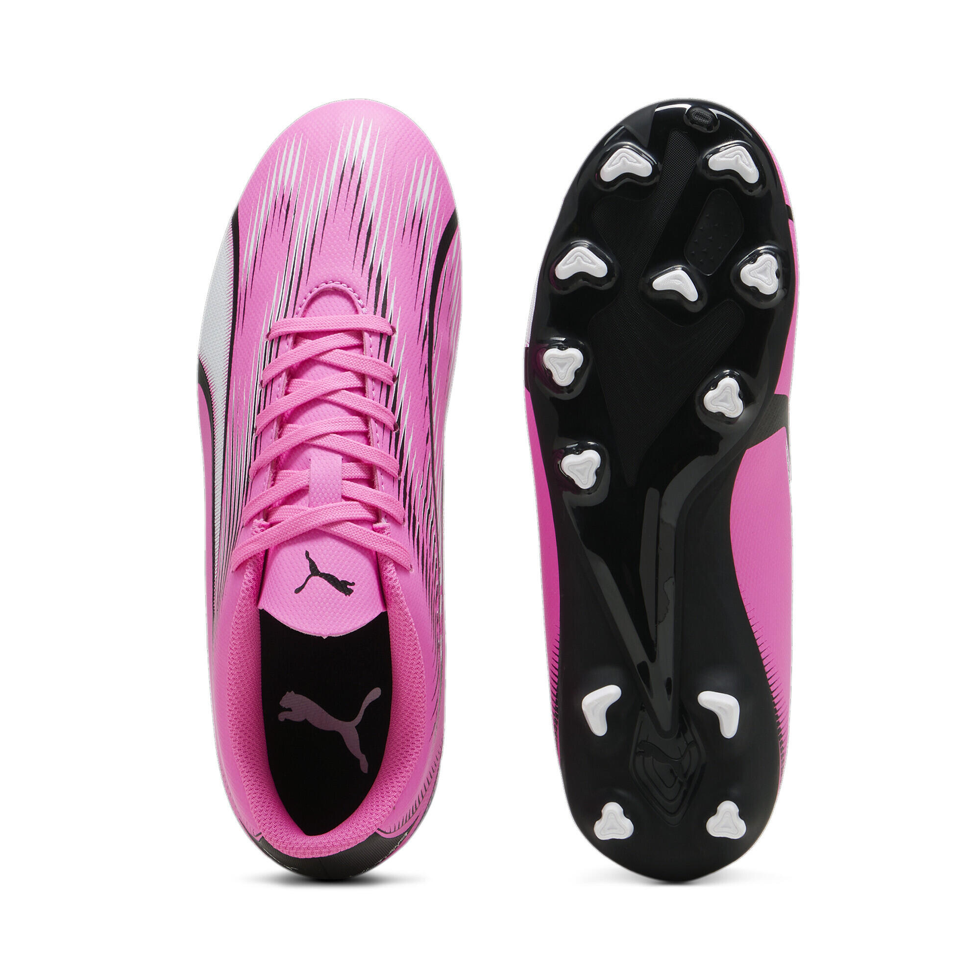 Scarpe da calcio ULTRA PLAY FG/AG da ragazzi PUMA Poison Pink White Black 4/6