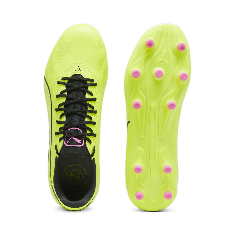 KING PRO FG/AG Fußballschuhe Damen PUMA Electric Lime Black Poison Pink Green