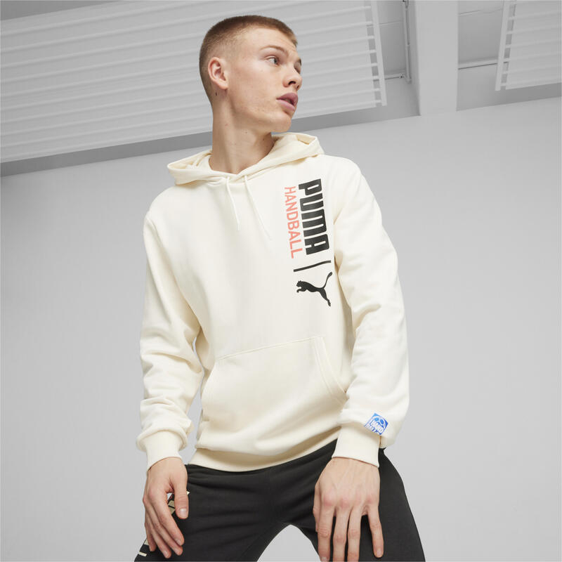 Handball Hoodie Herren PUMA Sugared Almond Black Beige