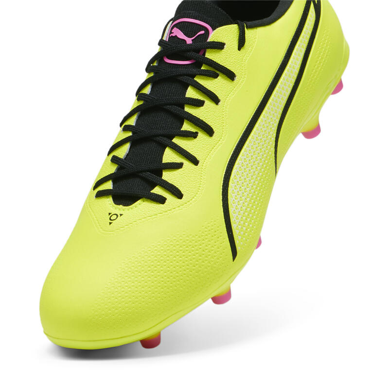 KING PRO FG/AG voetbalschoenen PUMA Electric Lime Black Poison Pink Green