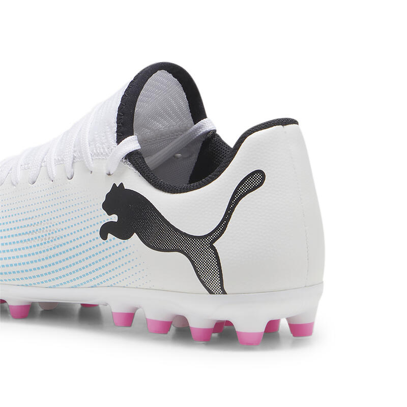 Botas de fútbol Niños FUTURE 7 PLAY MG PUMA White Black Poison Pink