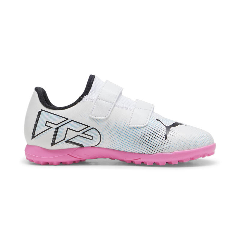 Botas de fútbol Niños FUTURE 7 PLAY TT PUMA White Black Poison Pink