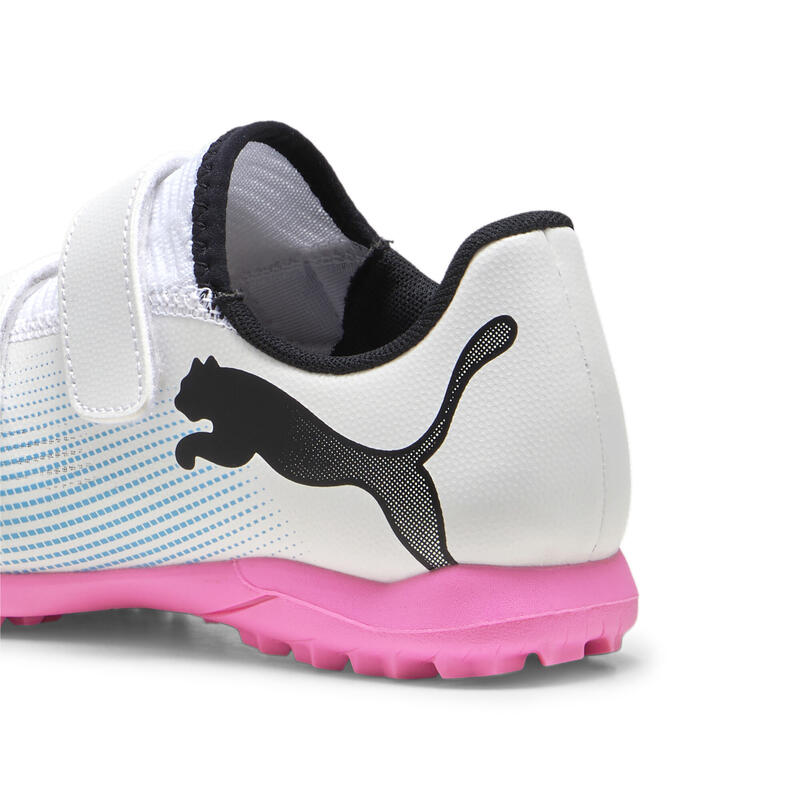 Botas de fútbol Niños FUTURE 7 PLAY TT PUMA White Black Poison Pink